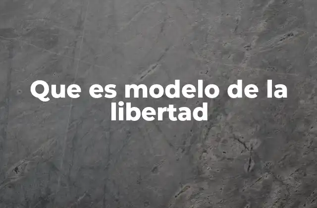 Que es Modelo de la Libertad
