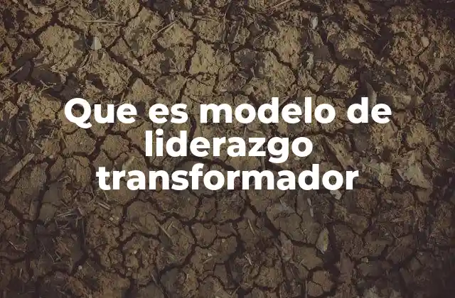 Que es Modelo de Liderazgo Transformador