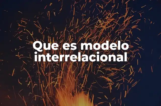 Que es Modelo Interrelacional
