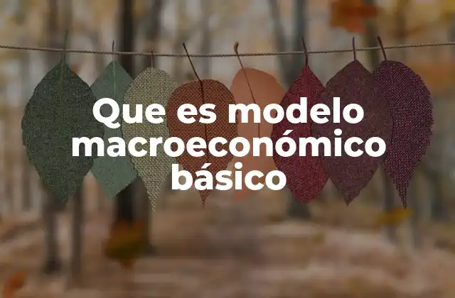 Que es Modelo Macroeconómico Básico