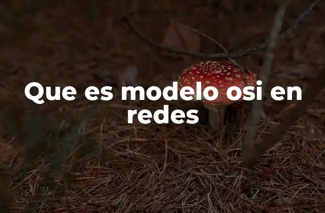 Que es Modelo Osi en Redes