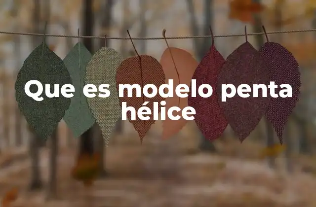 Que es Modelo Penta Hélice