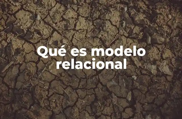 Qué es Modelo Relacional