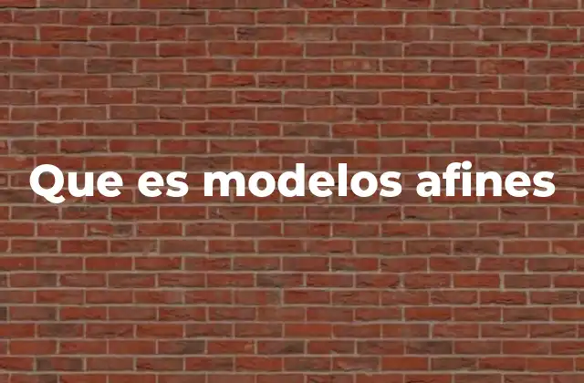 Que es Modelos Afines