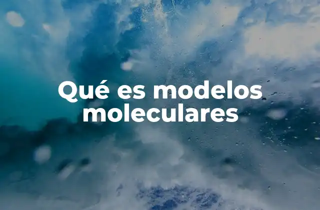 Qué es Modelos Moleculares
