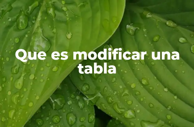 Que es Modificar una Tabla 2 La importancia de la edición en estructuras tabulares