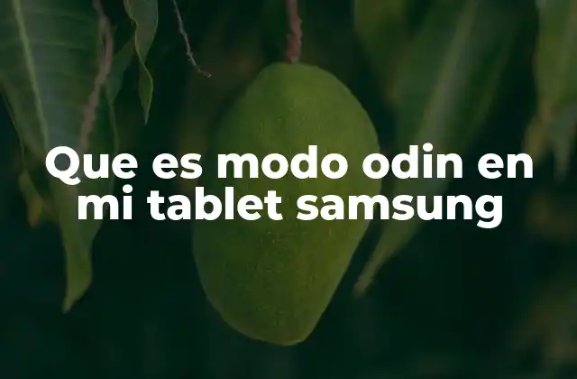 Cómo acceder al modo Odin en una tablet Samsung