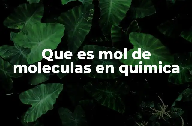 Que es Mol de Moleculas en Quimica 2 La importancia del mol en química cuantitativa
