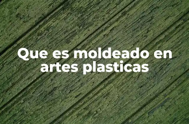 Que es Moldeado en Artes Plasticas