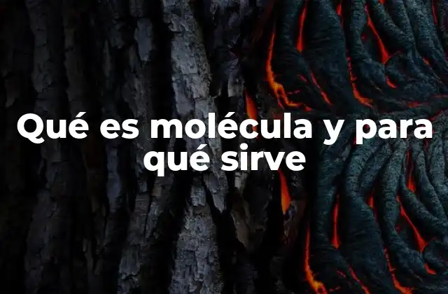Qué es Molécula y para Qué Sirve