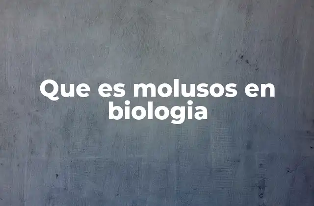 Que es Molusos en Biologia 2 Características anatómicas y fisiológicas de los moluscos
