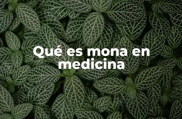 Qué es Mona en Medicina