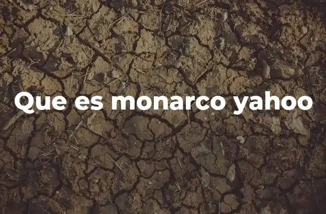 Que es Monarco Yahoo