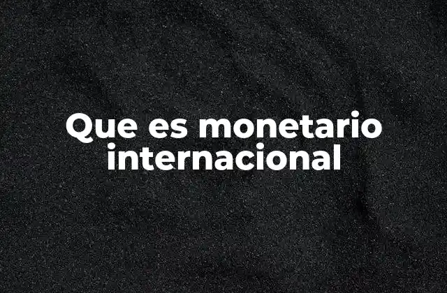 Que es Monetario Internacional 2 El papel del FMI en la economía global