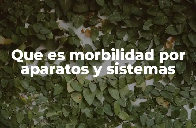 Que es Morbilidad por Aparatos y Sistemas