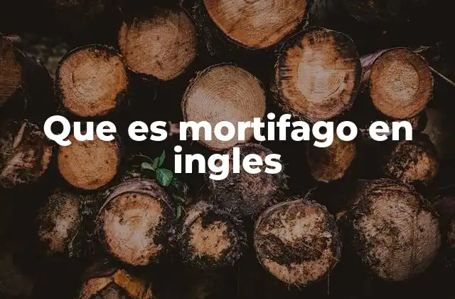 Que es Mortifago en Ingles
