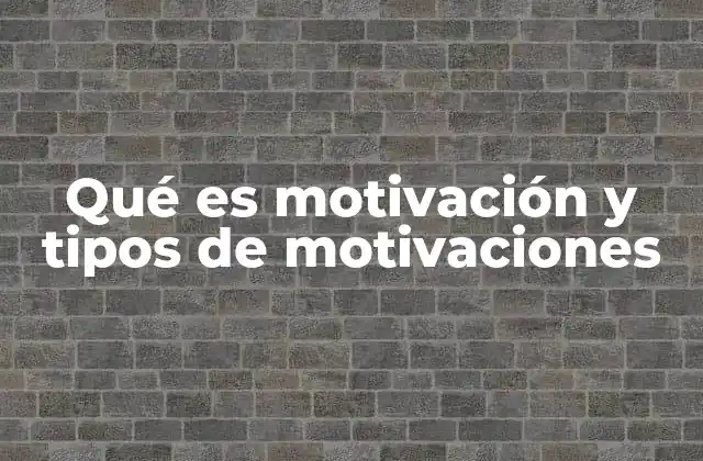 Qué es Motivación y Tipos de Motivaciones