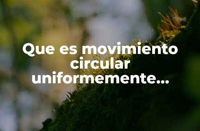 Que es Movimiento Circular Uniformemente Acelerado