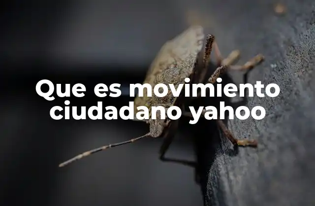 Que es Movimiento Ciudadano Yahoo