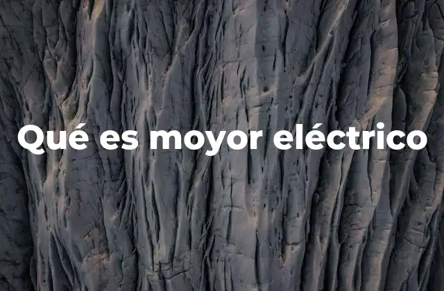 Qué es Moyor Eléctrico