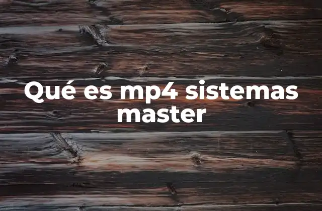 Qué es Mp4 Sistemas Master 2 El papel del MP4 en la gestión multimedia