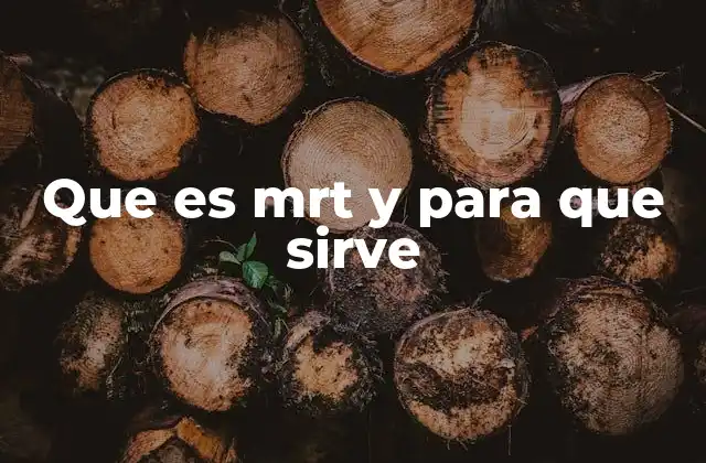 Que es Mrt y para que Sirve