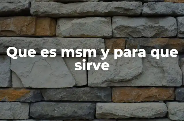 Que es Msm y para que Sirve 2 El MSM como fuente de azufre orgánico en la salud