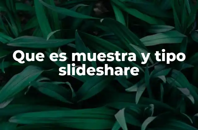 La importancia de la muestra en Slideshare