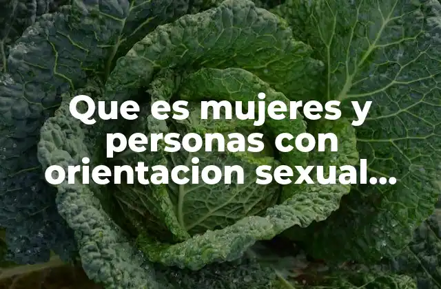 Que es Mujeres y Personas con Orientacion Sexual Difedente
