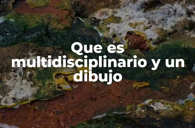 Que es Multidisciplinario y un Dibujo