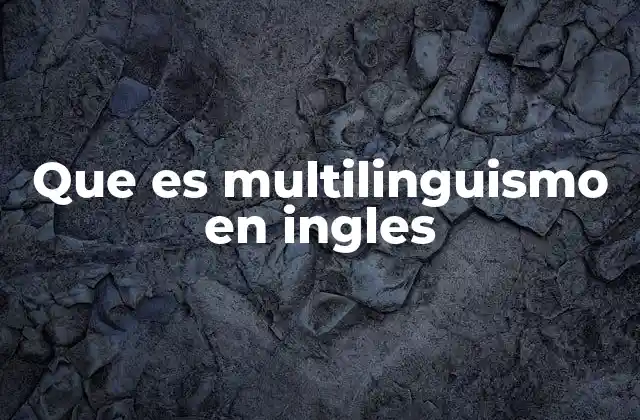 Que es Multilinguismo en Ingles 2 El papel del inglés en el multilinguismo actual