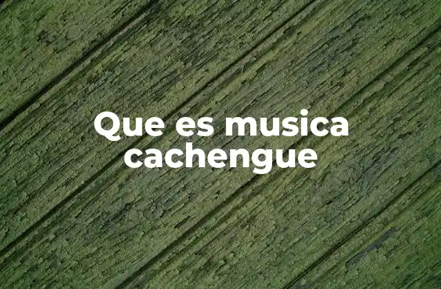 Que es Musica Cachengue
