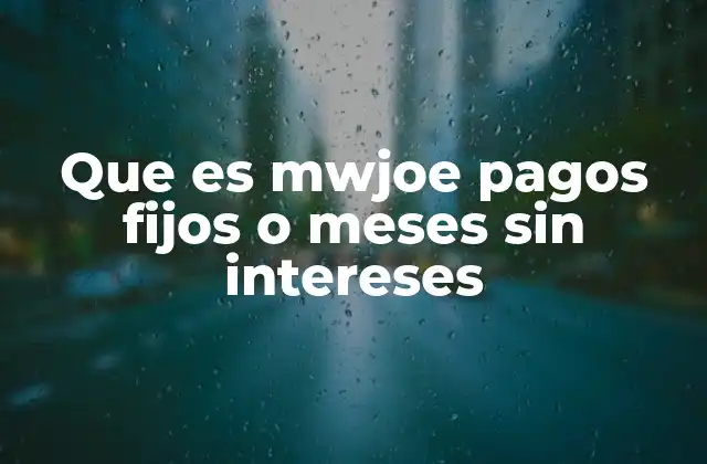 Que es Mwjoe Pagos Fijos o Meses sin Intereses 2 Cómo funcionan las promociones de pago en MWJoe