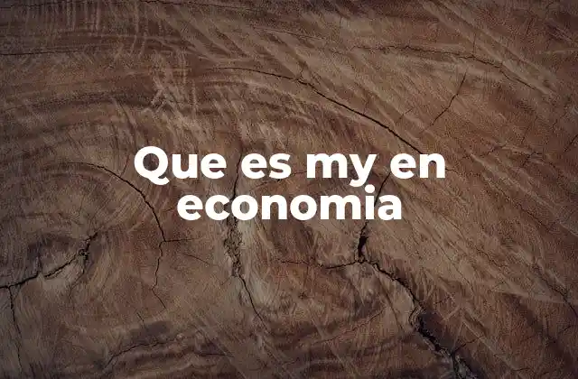 Que es My en Economia