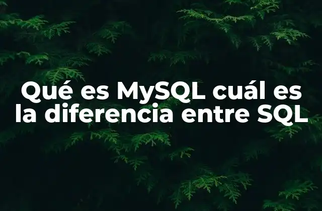Qué es Mysql Cuál es la Diferencia entre Sql