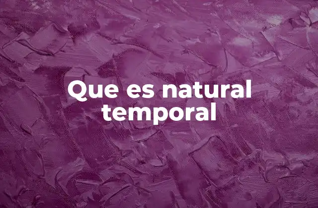 El tiempo en la dinámica natural