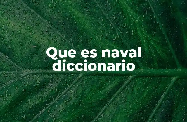 Que es Naval Diccionario