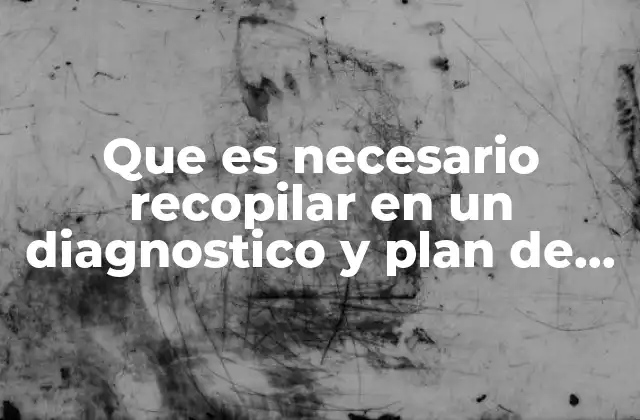 Que es Necesario Recopilar en un Diagnostico y Plan de Accion 2 Cómo preparar el terreno para un diagnóstico eficaz
