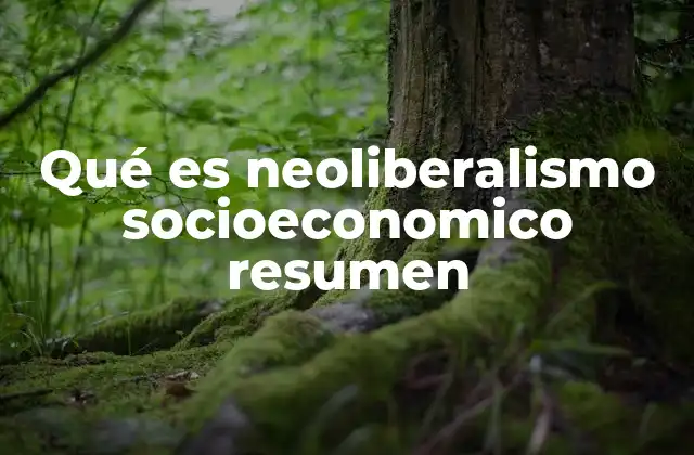 Qué es Neoliberalismo Socioeconomico Resumen 2 El impacto del neoliberalismo en la organización social y económica