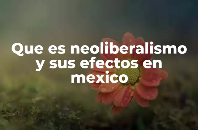El impacto del neoliberalismo en la economía mexicana