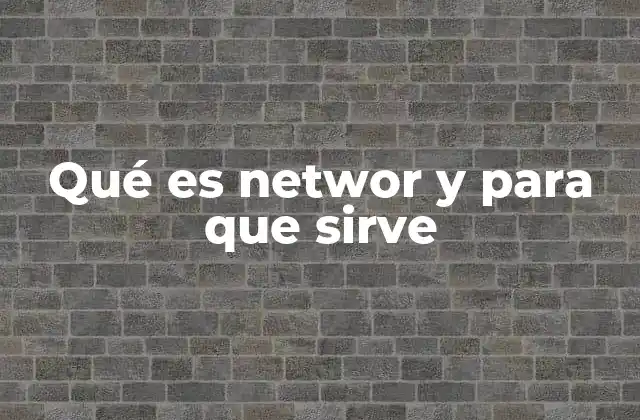 Qué es Networ y para que Sirve