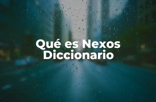 Qué es Nexos Diccionario