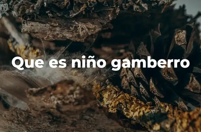Que es Niño Gamberro