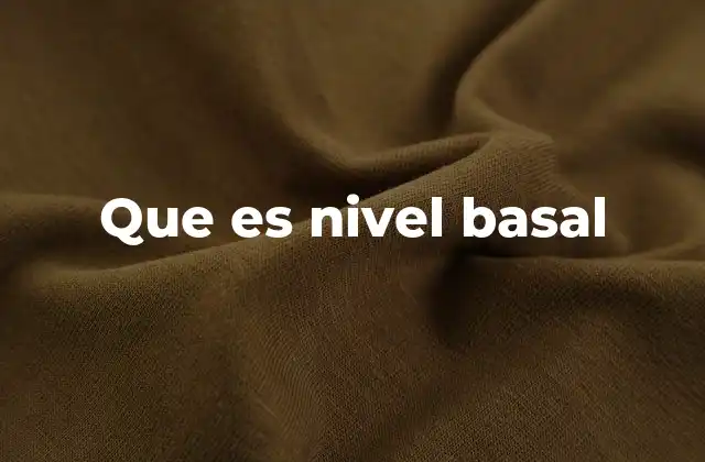 El estado fisiológico sin estímulos externos