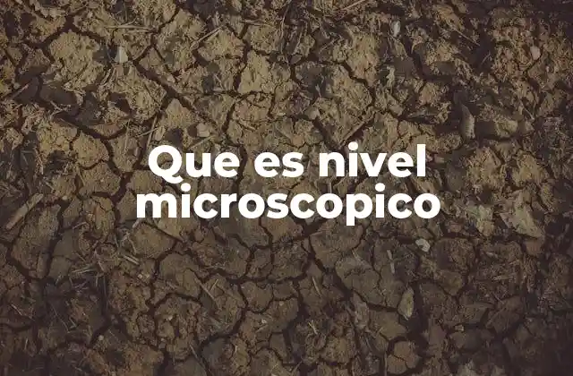 Que es Nivel Microscopico 2 La importancia del análisis a escala microscópica en la ciencia