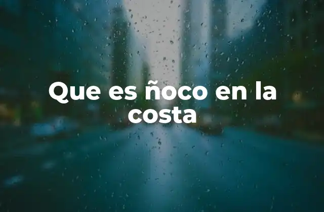 Que es Ñoco en la Costa