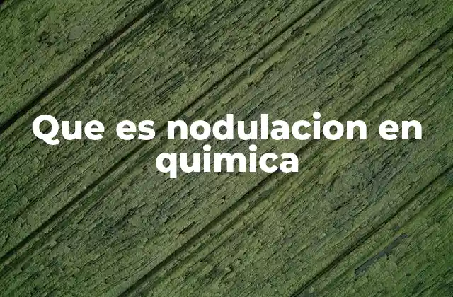 Que es Nodulacion en Quimica