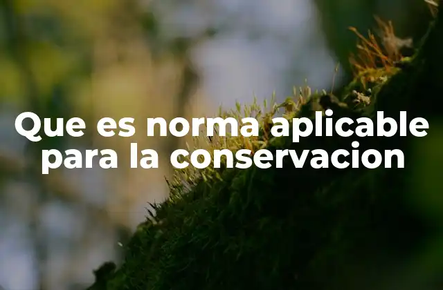 Que es Norma Aplicable para la Conservacion 2 El rol de las normas en la protección ambiental y cultural