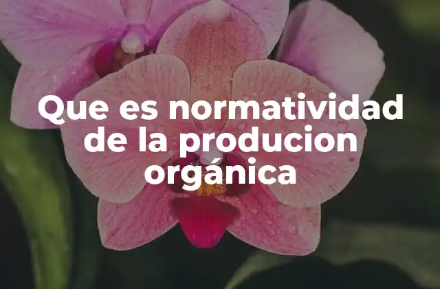 Que es Normatividad de la Producion Orgánica 2 La importancia de los estándares internacionales en la producción orgánica