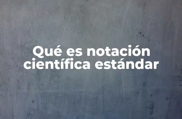 Qué es Notación Científica Estándar 2 La importancia de representar números de manera eficiente